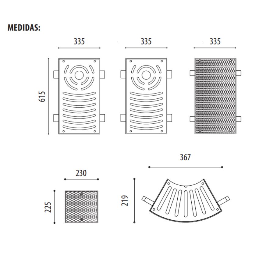 Rejillas de Hierro para Desagüe de Fuentes - Imagen 2