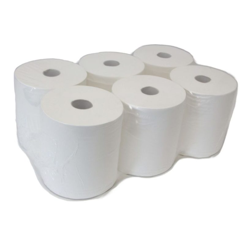 Bobina de Papel Secamanos Autocorte 2 Capas – 145 m