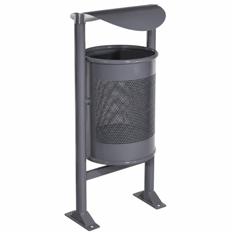 Papelera Urbana Barcelona de Acero Galvanizado